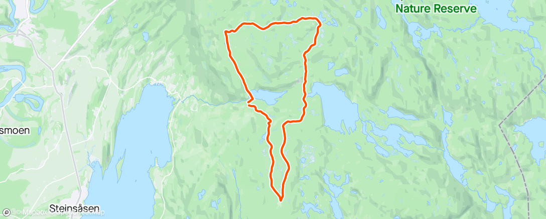 Map of the activity, Damtjern-Løvlia-Vambu-Langtjern