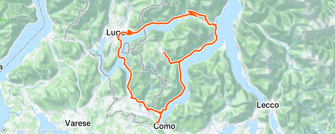 Map of the activity, Lunch Ride