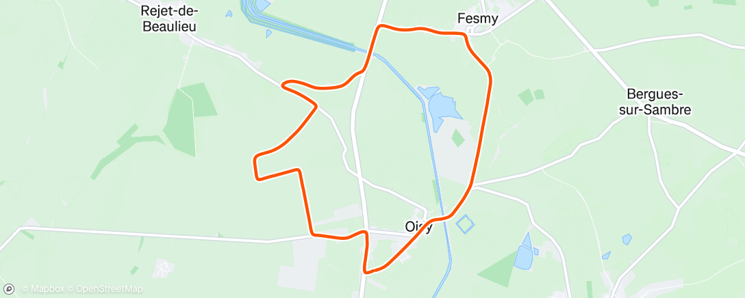 Map of the activity, Morning Run