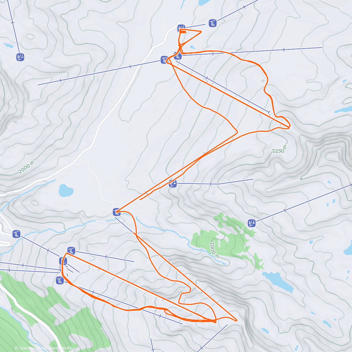 Map of the activity, Con la sis, María y clases a Bosco y Biel