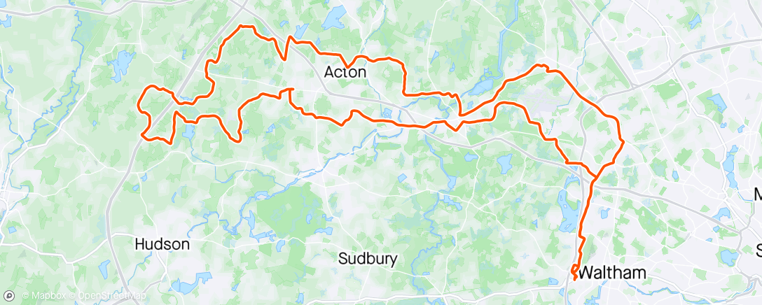 Map of the activity, ABC ride to parts west
