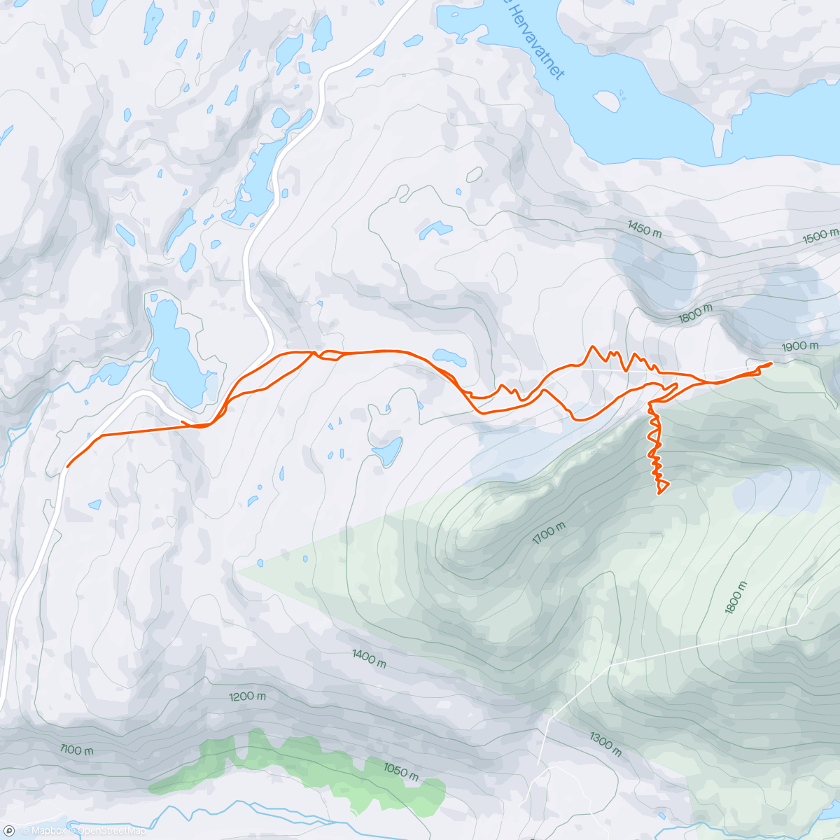Map of the activity, Steindalsnosi - 2025 moh