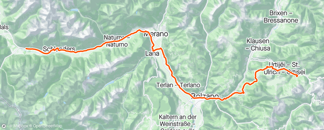 Map of the activity, Giro d’Italia stage 16 🎪❄️