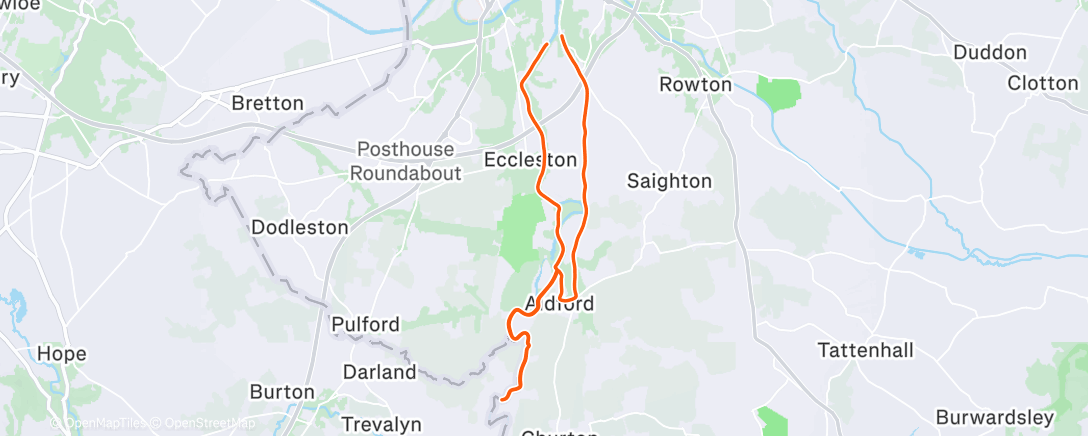 Map of the activity, Morning Run