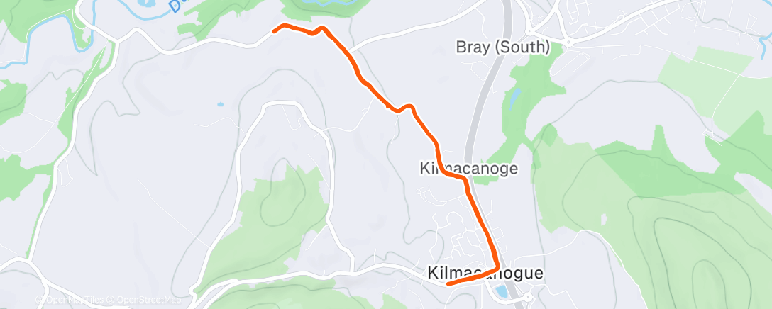 Map of the activity, Lunch Run