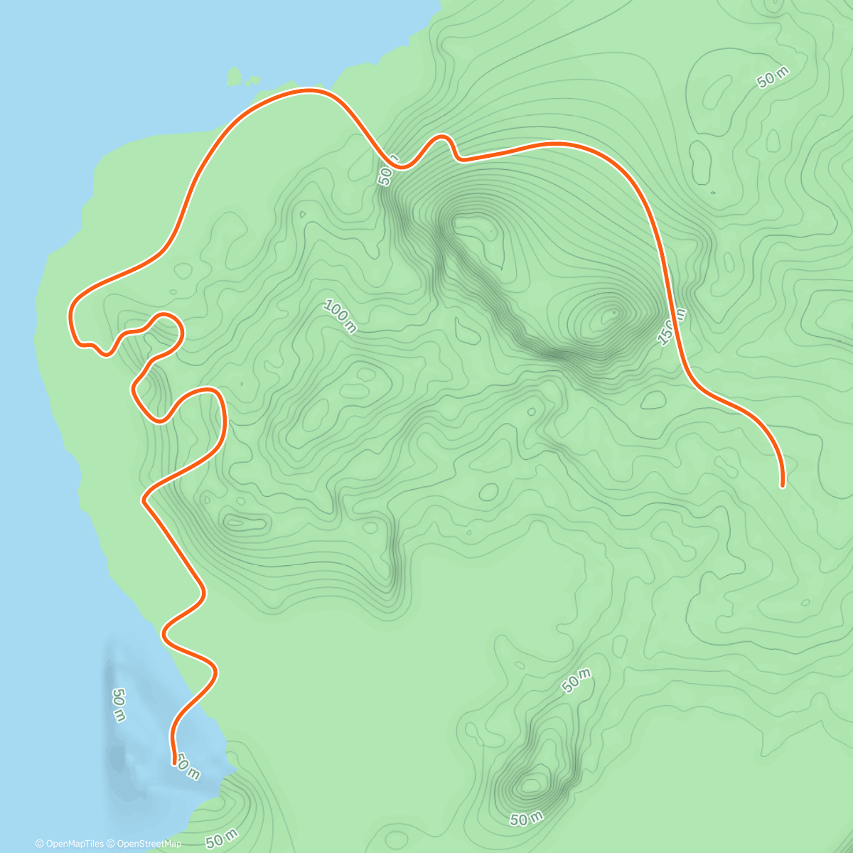 Map of the activity, Zwift - Triple Flat Loops in Watopia