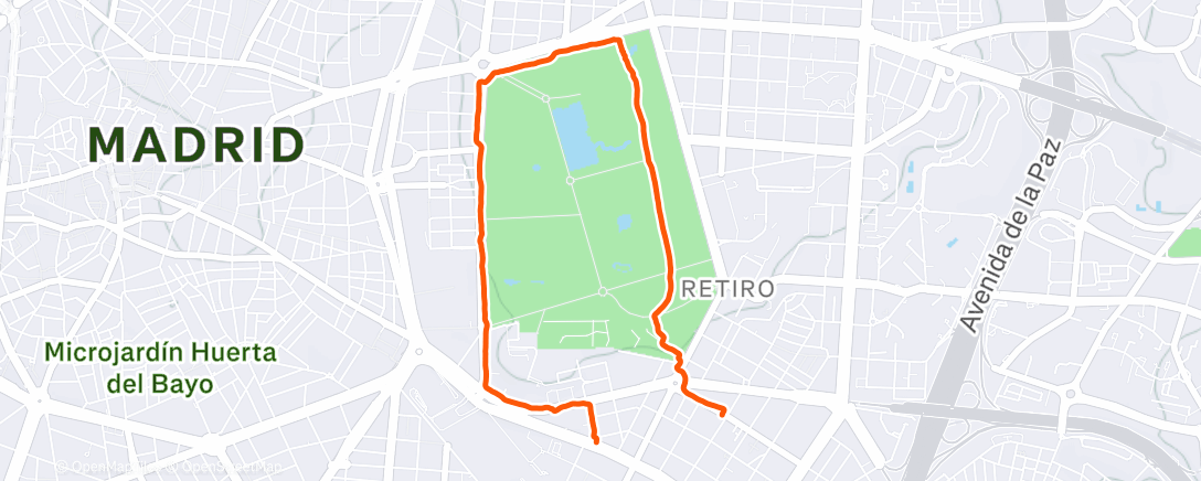 Map of the activity, Caminata a la hora del almuerzo