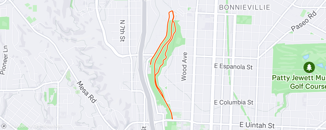 Map of the activity, Greenway Trail