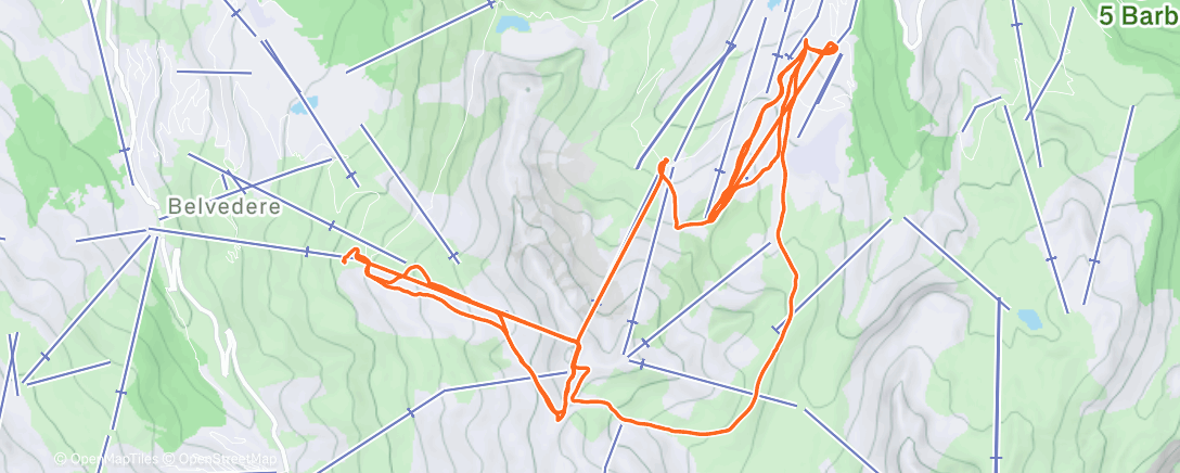 Map of the activity, Morning Alpine Ski