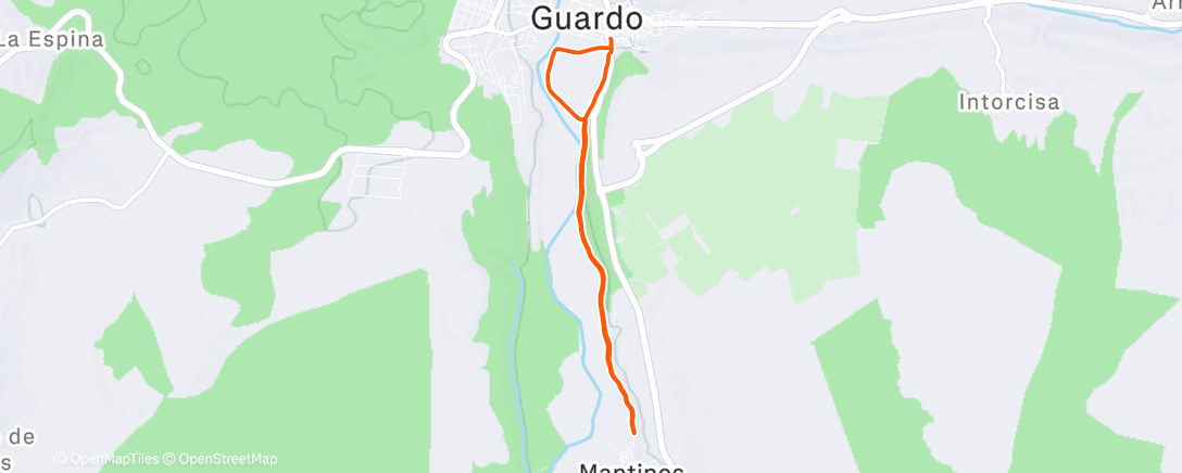 Map of the activity, Frío hasta Mantinos 🥶