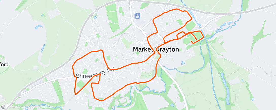 Map of the activity, Trumpton 10k - 44th overall and 2nd old knacker