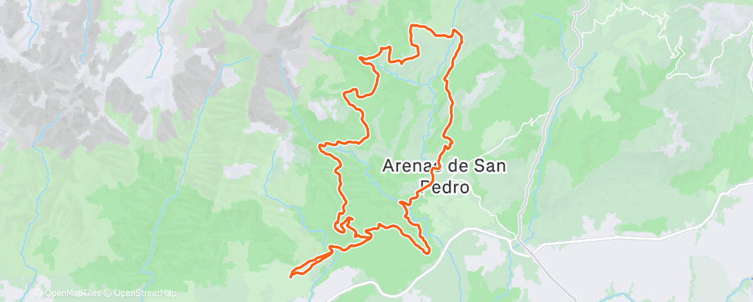 Map of the activity, MTB pre Navidad