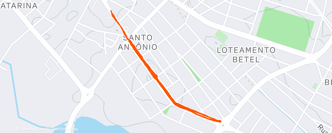 Map of the activity, Caminhando ao anoitecer! 💨💨🚶🚶