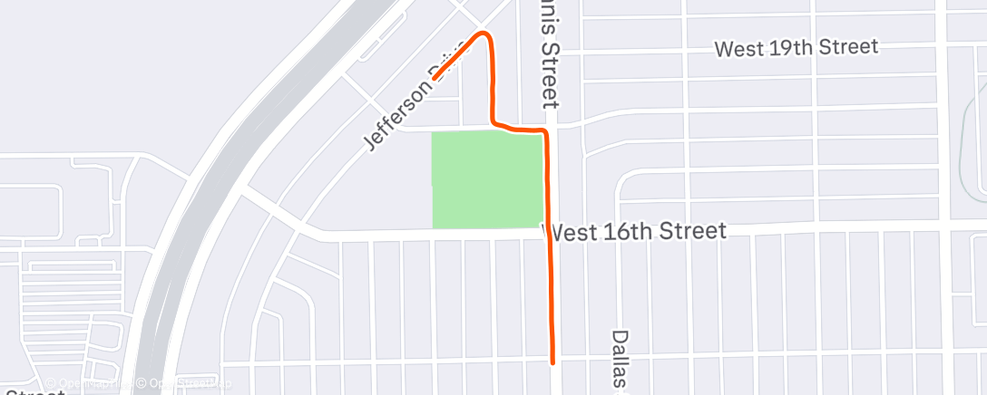 Map of the activity, Afternoon Run