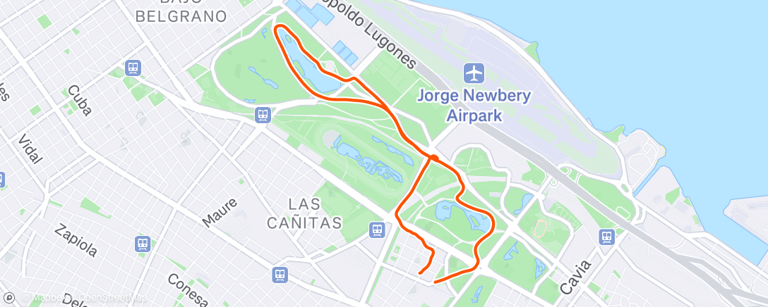 Map of the activity, Lunch Run