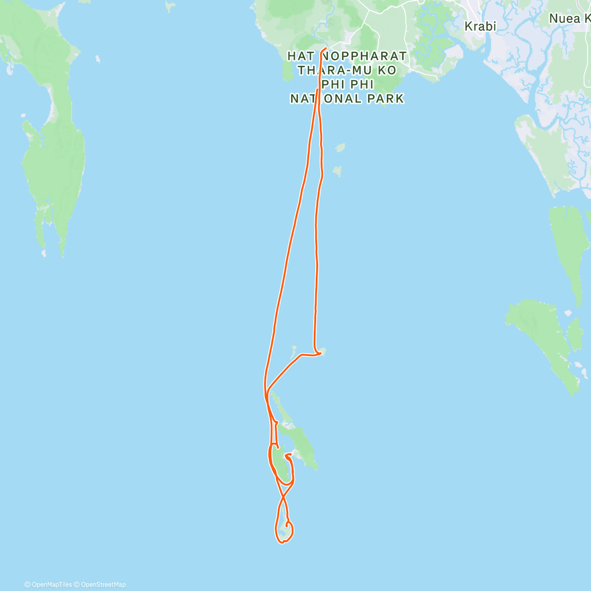 Map of the activity, Fórum með bát til Koh Phi Phi