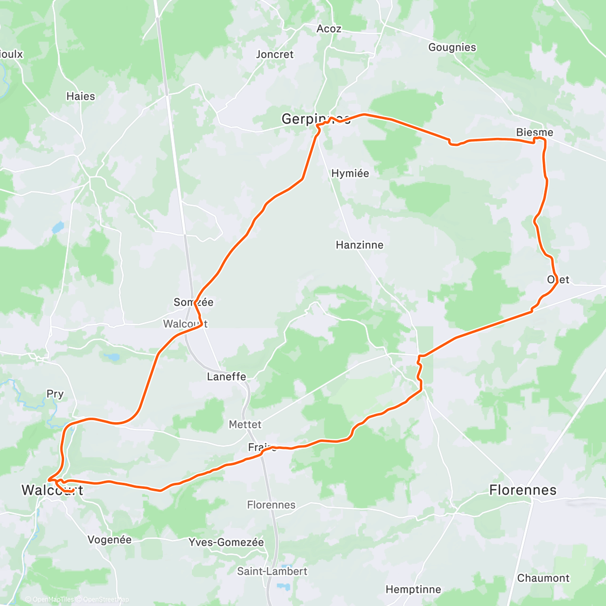 Map of the activity, Christmas ride 🎅🏼🎄