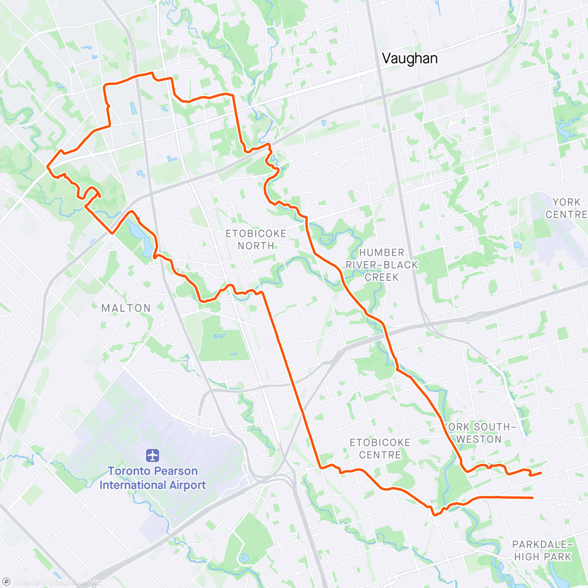 Map of the activity, Difficult Mixed Breakaway Specialist Ride