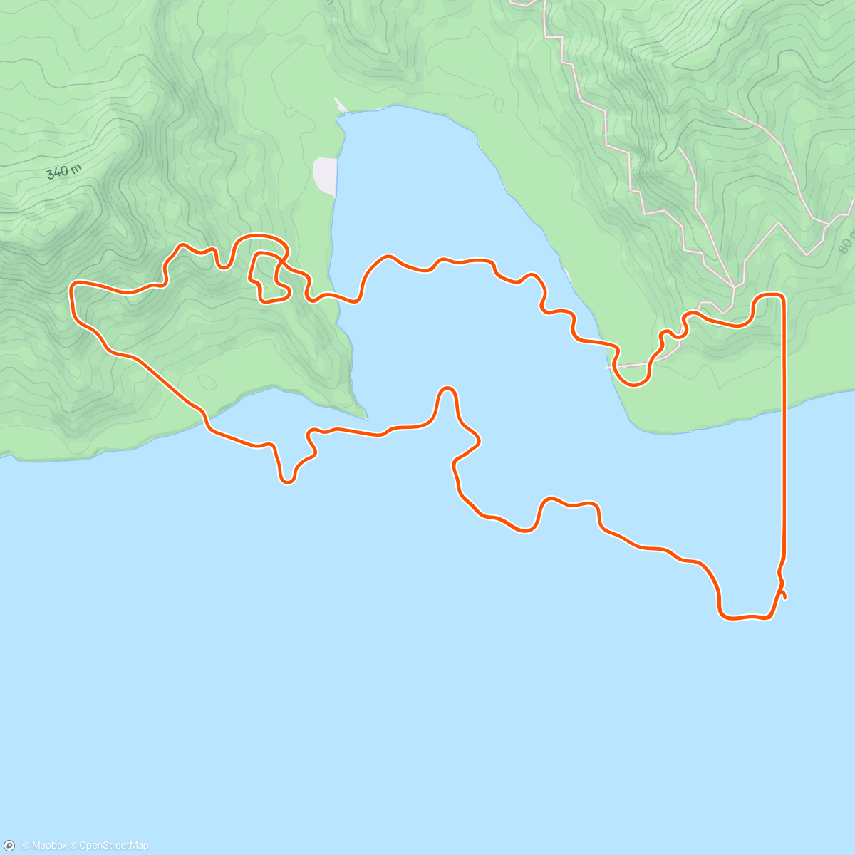 Map of the activity, Zwift - Race: Stage 5: Fresh Outta 24 - Coastal Crown Loop (A) on Coastal Crown Loop in Watopia