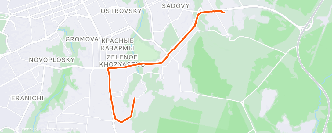 Карта физической активности (Evening Run)