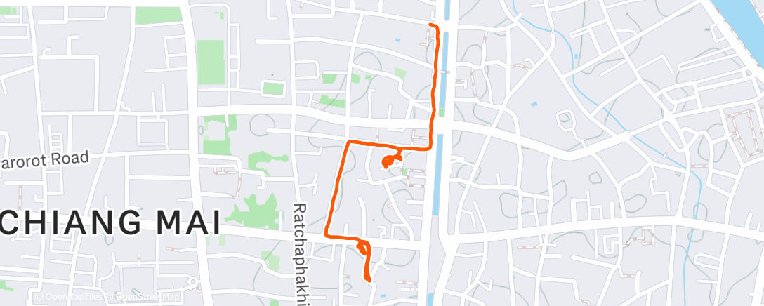 Map of the activity, Morning Walk to brekkie and the car