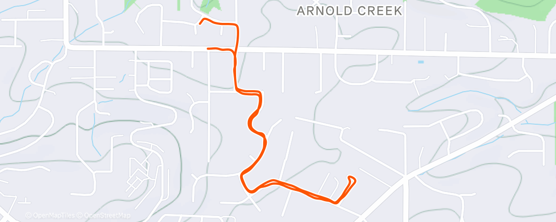 Map of the activity, Morning Run