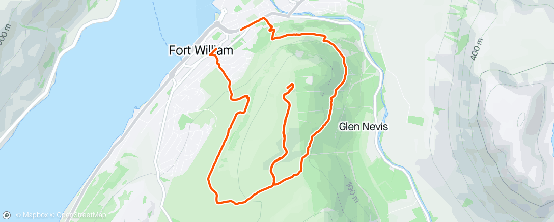 Map of the activity, Fort William