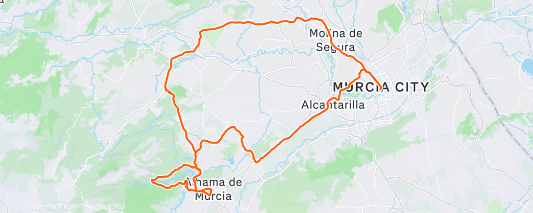 Map of the activity, Bicicleta matutina