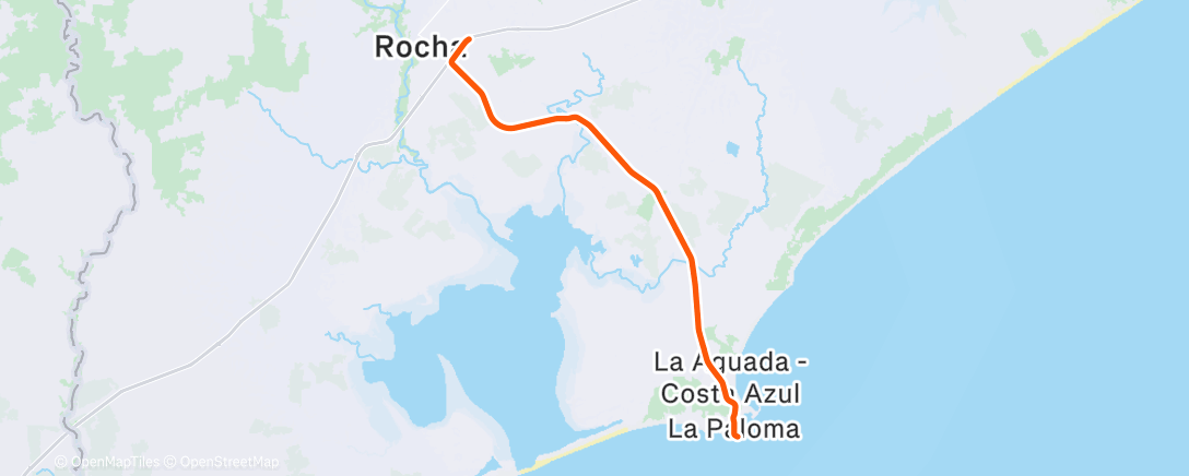 Map of the activity, Carrera por la mañana