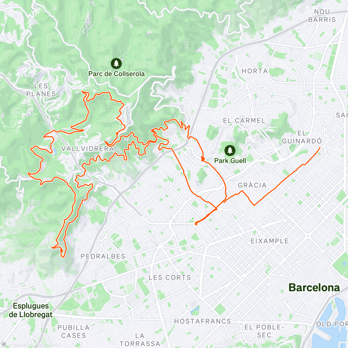 Map of the activity, BRCG early morning gravel tradition