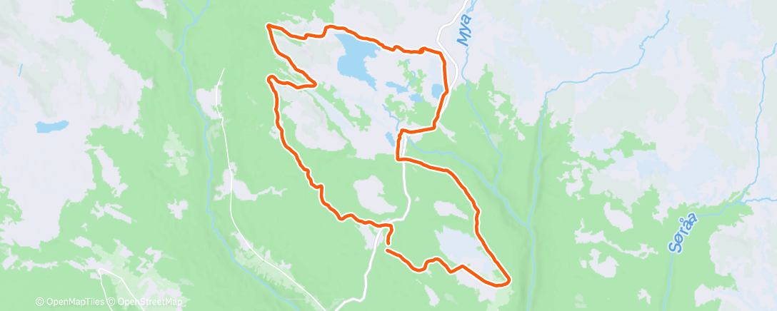 Map of the activity, Lunch Nordic Ski