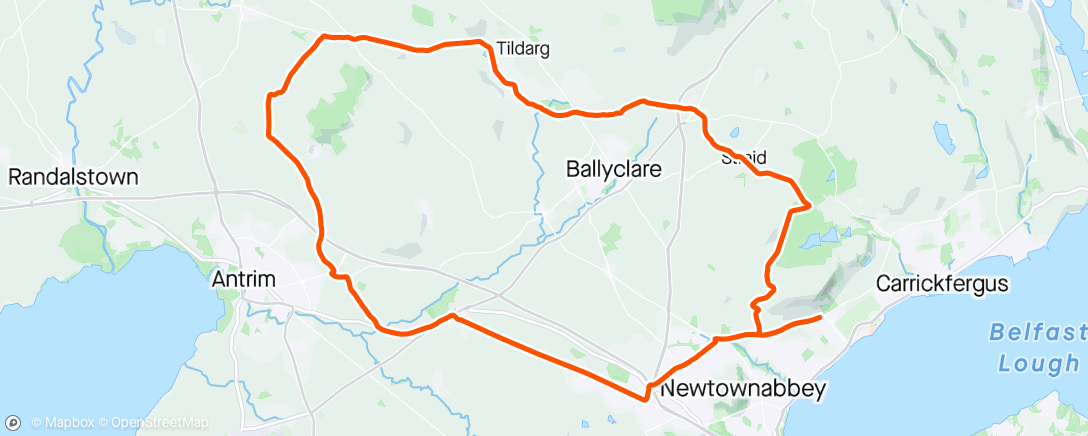 Map of the activity, Afternoon Ride