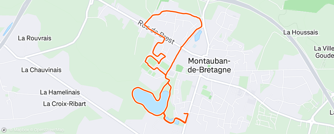 Map of the activity, Lunch Run