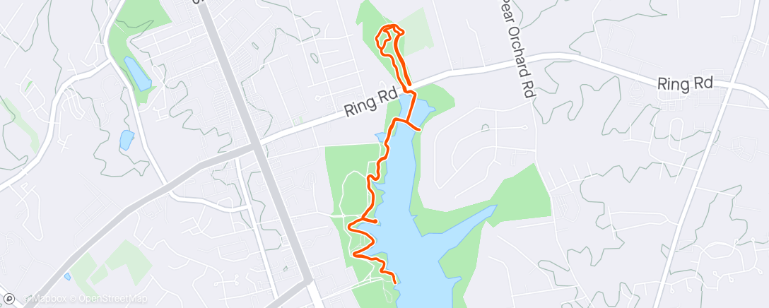 Carte de l'activité Beautiful afternoon although a little overcast and breezy to get miles done.  Met some friends and of course stopped to talk so messed w time😂
