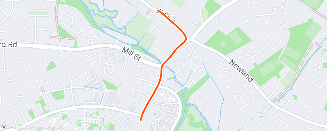 Map of the activity, Night Ride