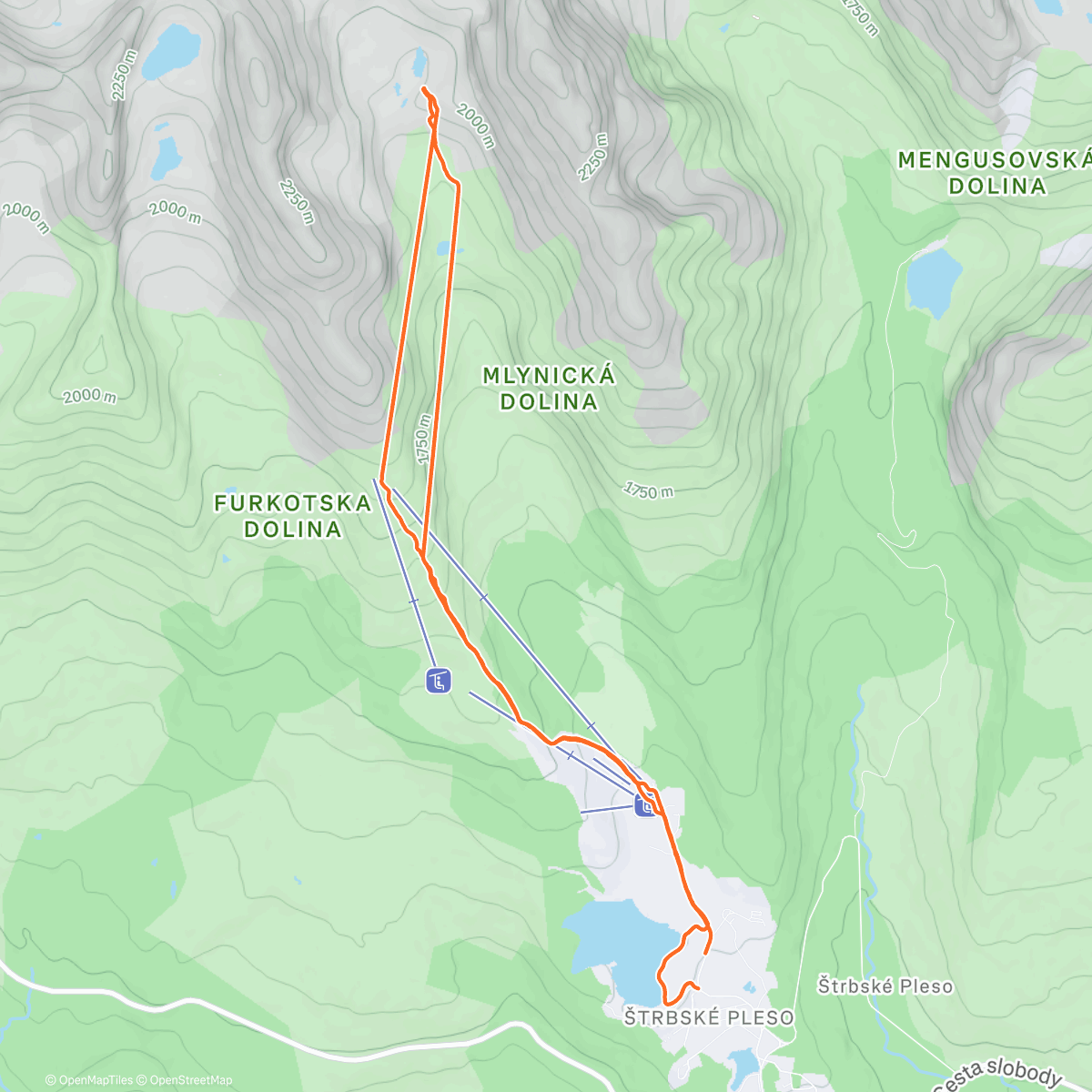 Map of the activity, 🏔️🏃🏻‍♂️ Chata pod Soliskom