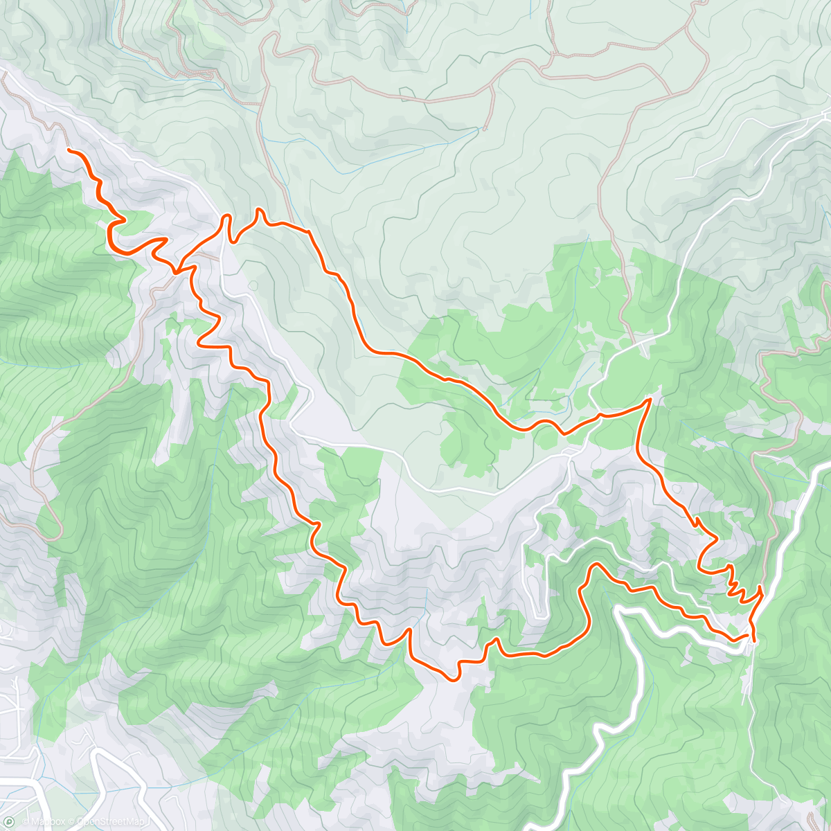 Map of the activity, Post-spurge single track bliss