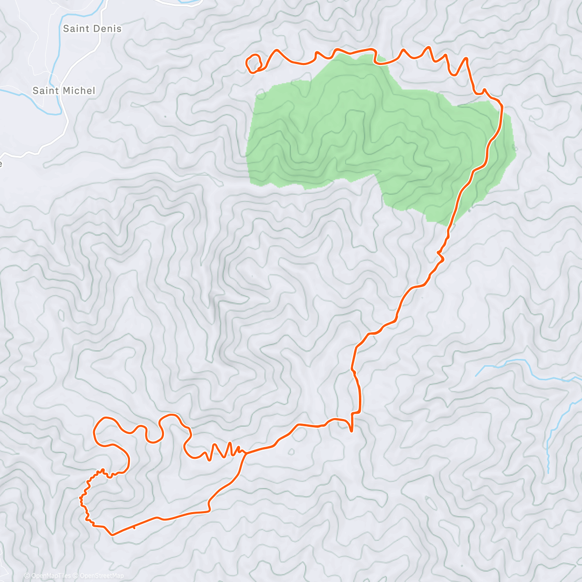 Map of the activity, Zwift - MSR Ventoux