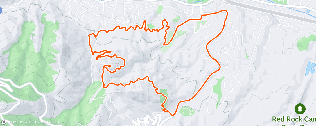 Map of the activity, Evening Trail Run