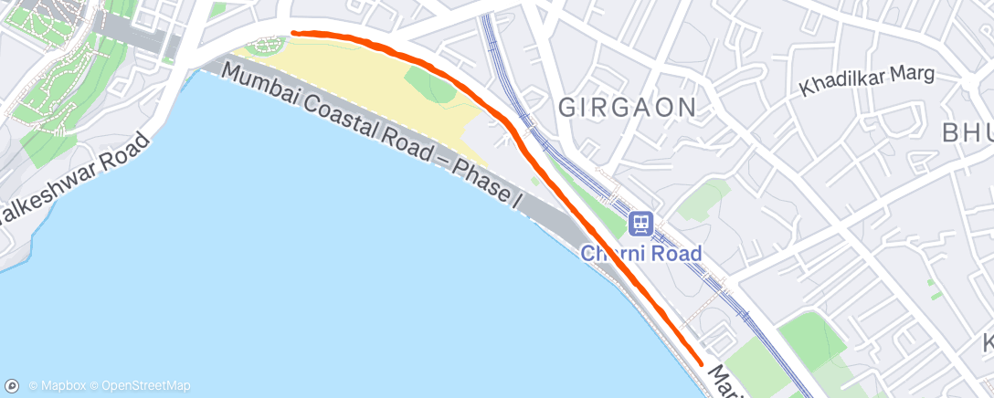 Map of the activity, Morning Run