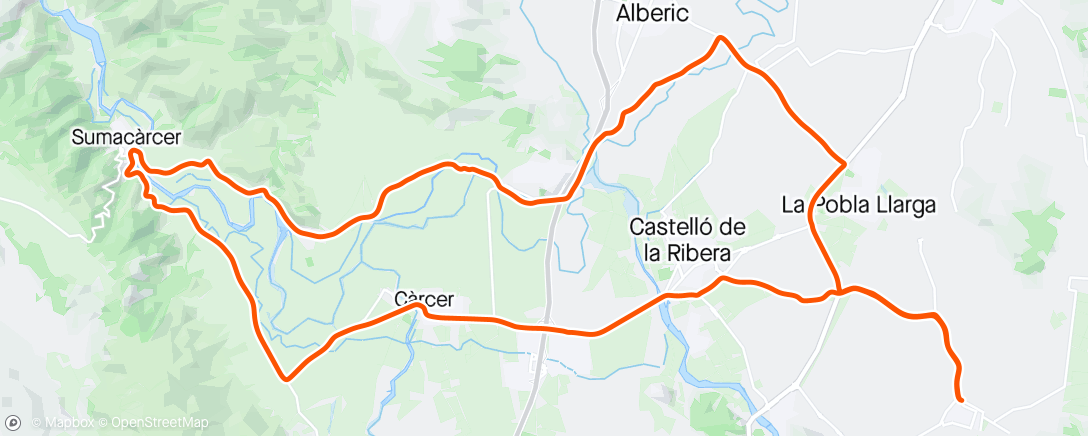 Map of the activity, Bike aerobico