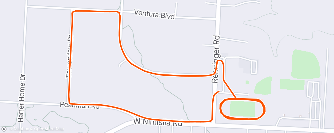 Map of the activity, Morning Run