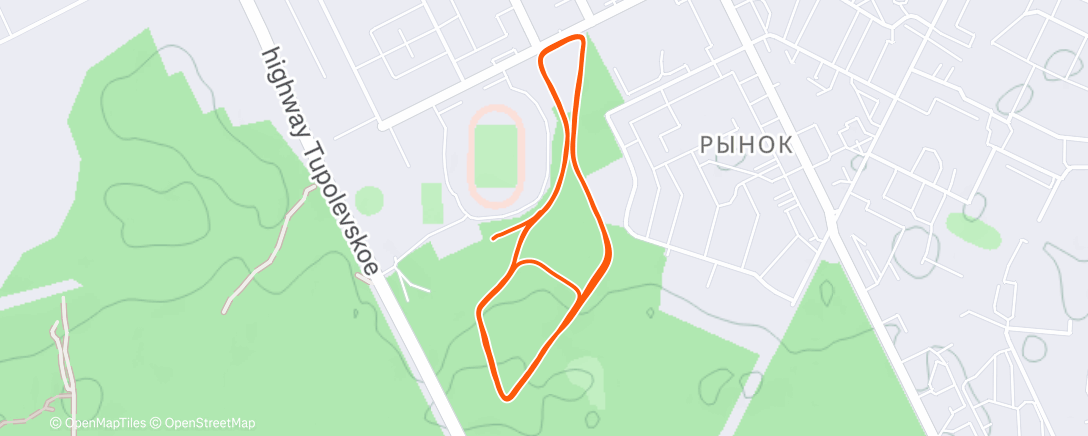 Map of the activity, Тренировка (утро)