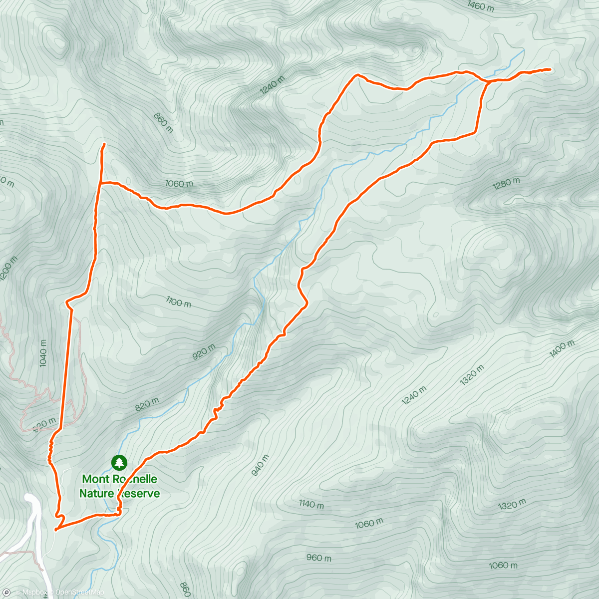 Map of the activity, Mont Rochelle🌄