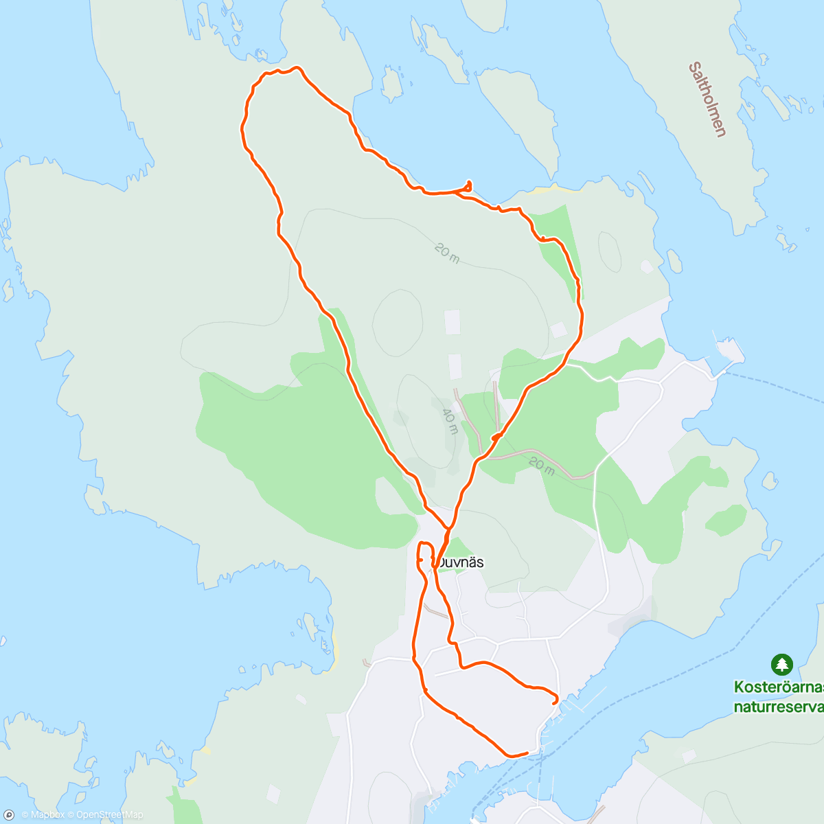 Map of the activity, Nord Koster