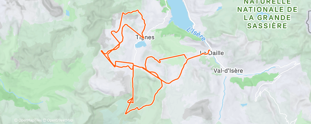 Map of the activity, Morning Alpine Ski