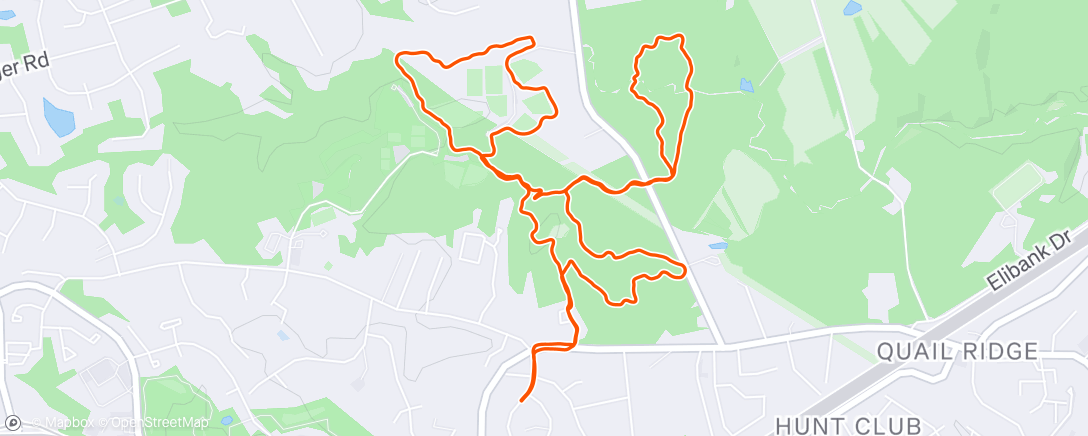 Map of the activity, Morning Trail Run