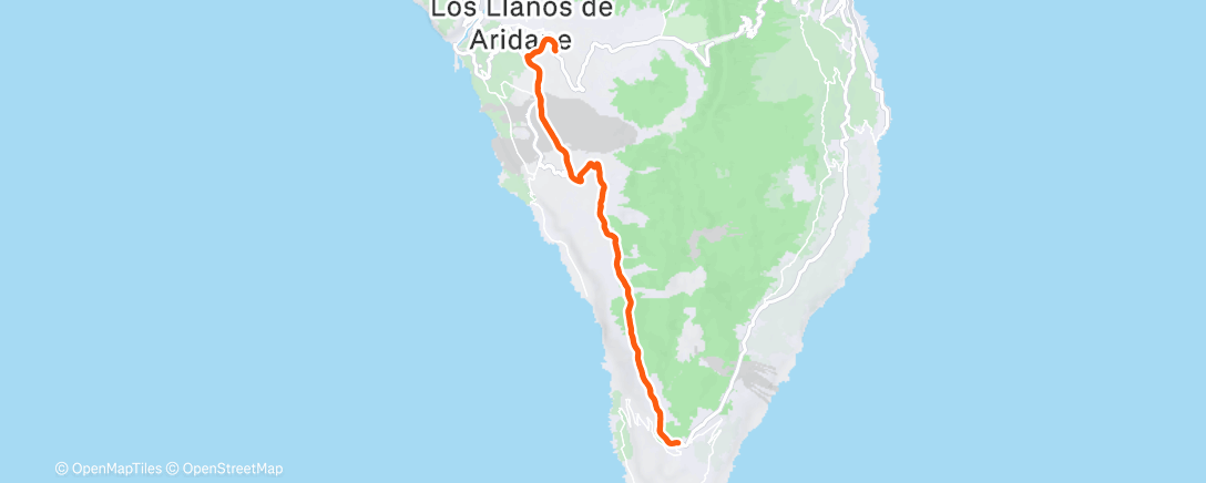 Map of the activity, Bicicleta por la tarde