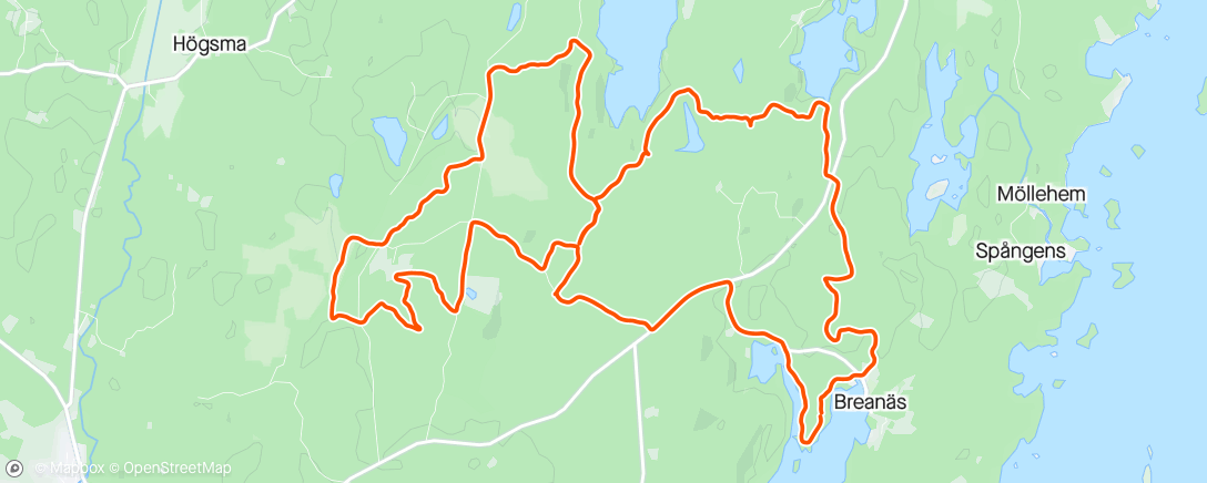 Map of the activity, Breanäs-sporrakulla