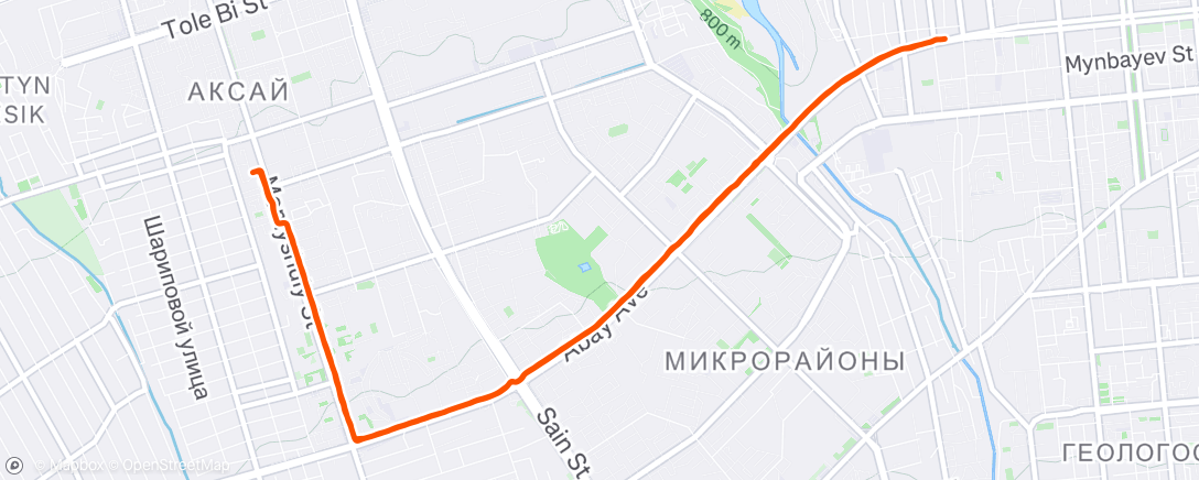 Map of the activity, Morning Run(База)